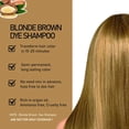 thumbnail image 2 of Blonde Brown Hair Dye 16.9 Fl Oz, Argan Oil Blonde Brown Hair Shampoo, 3 in 1 Hair Dye Shampoo, Easy To Use, Semi-Permanent Hair Color Shampoo (Blonde Brown), 2 of 8