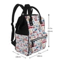 thumbnail image 2 of Pofeuu London Symbols1 Print Diaper Bag Backpack, Multifunction Travel Pack Maternity Baby Changing Bags, Large Capacity, Waterproof, 2 of 6