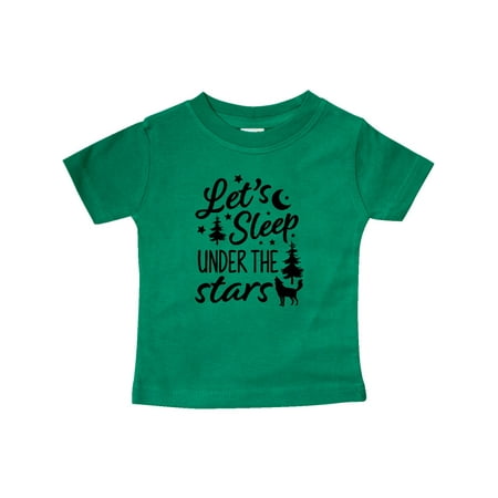 

Inktastic Adventure Let s Sleep Under the Stars with Moon and Wolf Gift Baby Boy or Baby Girl T-Shirt