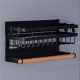thumbnail image 2 of veasfak Black Spice Rack Paper Towel Holder for Small Things Seasoning Refrigerator Fridge Jars A, 2 of 7