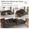 thumbnail image 6 of 108" W Modular Sectionals Sofa,Cloud Boneless Couch with Chaise,Chenille Tufted Deep Seat L Shaped Couch,Modern Compression Foam Sofa for Living Room Bedroom,No Assembly Required(Right Facing,Brown), 6 of 13