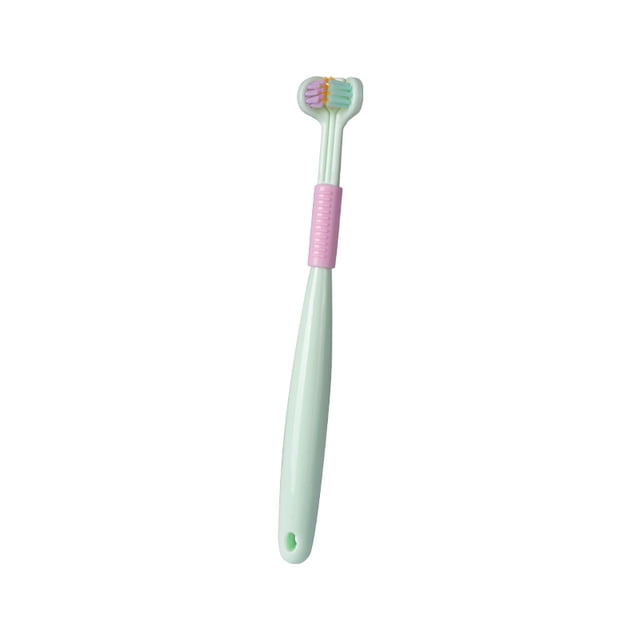 Cepillo de dientes de tres lados, cepillo de dientes de tres cabezas, limpieza eficiente, cepillo de dientes de cerdas suaves para adultos y niños