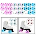 thumbnail image 6 of Roller Skate Wheels with Wrench Outdoor Light Up High Flash Six Light Double Row Roller Skates Shining Wheels Pink, 6 of 6