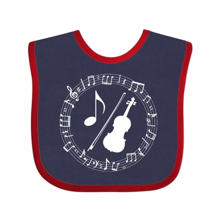 Inktastic Violin Gift for Violinist Boys or Girls Baby Bib