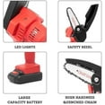 thumbnail image 5 of Mini Electric Chainsaw Cordless 4-inch, Portable Electric Chainsaw Cordless with Battery, Handheld Mini Chain Saw, for Wood Cutting Tree Trimming DIY Gardening Camping (Black, 2Battery), 5 of 7