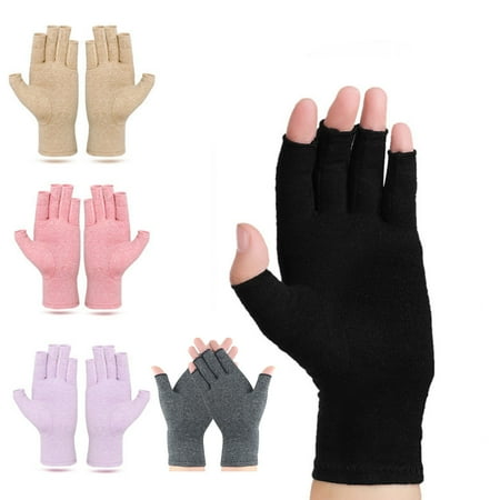 

HeJx 2Pcs Unisex Adult Sports Soft Cotton Breathable Half Finger Protective Gloves