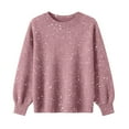 thumbnail image 4 of Sweaters For Women Cozy Knitted Casual Loose Pullover Sweater Fashion Cowl Neck Long Sleeve Sequin Lapel Collar Fall Winter Trendy Tops 3Xl Womens Sweaters, 4 of 9