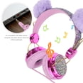 thumbnail image 4 of Casque pour Enfants Pailleté en Peluche Limitation de Volume Casque Filaire Ajustable Anime, 4 of 6