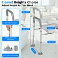 thumbnail image 3 of Width & Height Adjustable Raised Toilet Seat with Handles for Elderly, Toilet Seat Risers for Seniors, Toilet Riser with Handles, Elevated Toilet Seat with Handles (with Bucket), 3 of 7