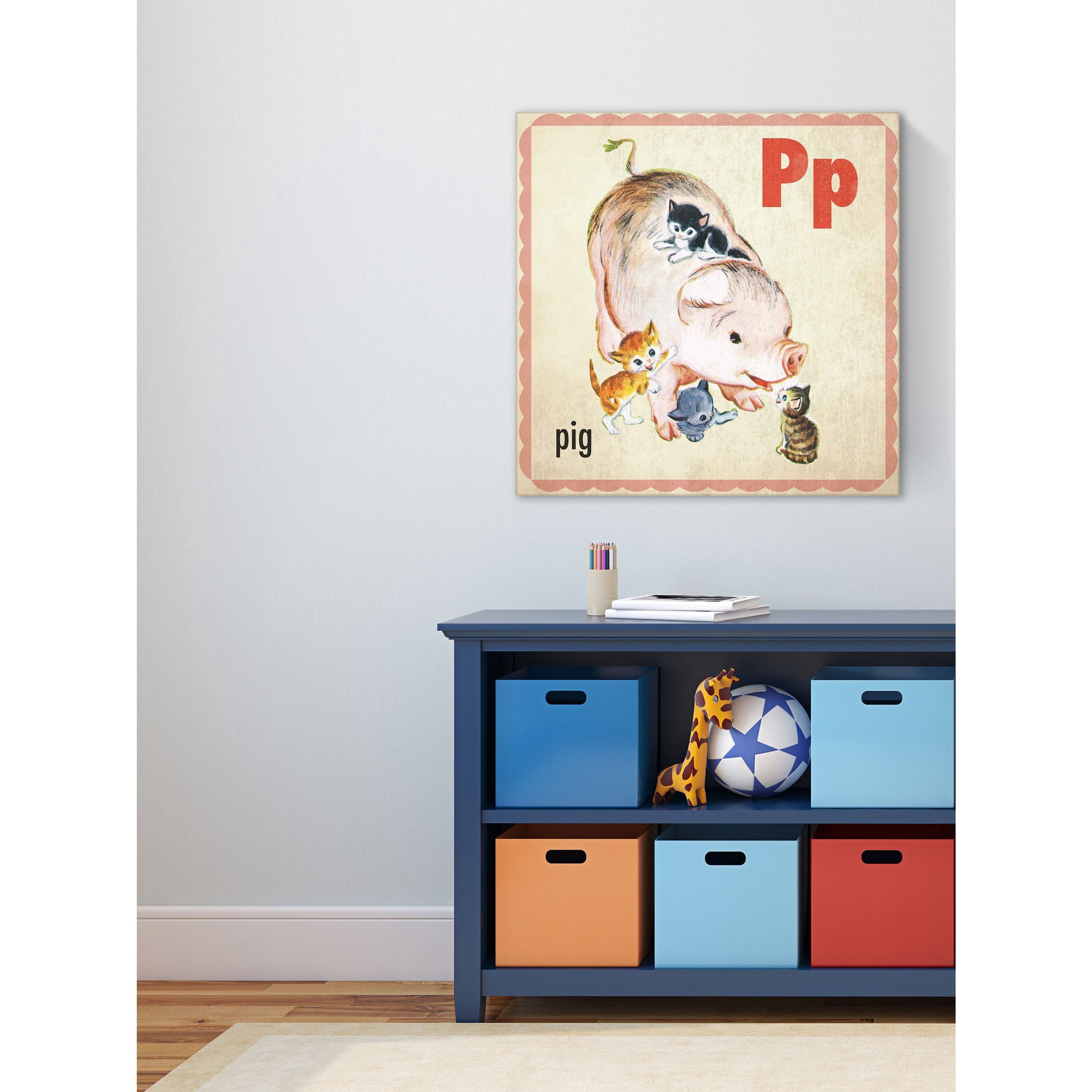 Marmont Hill "Pig" by Curtis Painting Print on Canvas