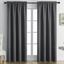 HBBKVI Rod Pocket Blackout Curtains 52" × 63", Noise Reduction Luxury Curtains for Window Living Room Bedroom, Blackout Thermal Insulated Curtain Panels Gray