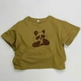 thumbnail image 2 of NAFUU Kids Toddler Boys Girls T-Shirts Cartoon Panda Prints Short Sleeve O-Neck Top Beach Holiday Shirt Summer Casual Spring Blouses For Boys Sizes 3-4 Years, 2 of 5