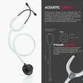 thumbnail image 3 of MDF® Acoustica® Deluxe Lightweight Dual Head Stethoscope - Free-Parts-for-Life & Lifetime Warranty - Blackout and White (MDF747XP-BO29)…, 3 of 15