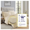 thumbnail image 2 of KITYDALK 7 Piece Comforter Set Bag Solid Color All Season Soft Down Alternative Blanket & Luxurious Microfiber Bed Sheets, Beige, King, 2 of 6