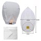 thumbnail image 2 of Lámpara de deseos de farol de cielo chino blanco, 10 paquetes de lámpara Kongming de cuerda ignífuga ovalada blanca -krygv Kaili Sencillez, 2 of 4