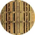 thumbnail image 1 of Ahgly Company Indoor Round Southwestern Brown Country Area Rugs, 7' Round, 1 of 4