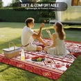 thumbnail image 4 of Red Boho Outdoor Rug for Patio/Deck/Porch, Non-Slip Large Area Rug 5 x 7 Ft, Southwestern Aztec Palm Tree Animals Patterned Indoor Outdoor Rugs Washable Area Rugs, Camping Rug Carpet Runner, 4 of 8