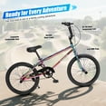 thumbnail image 2 of 20" Freestyle BMX Bike with 4 Pegs,Kids Bicycle for Teen Beginner, Age 7-14 Years,Multicolor, 2 of 9