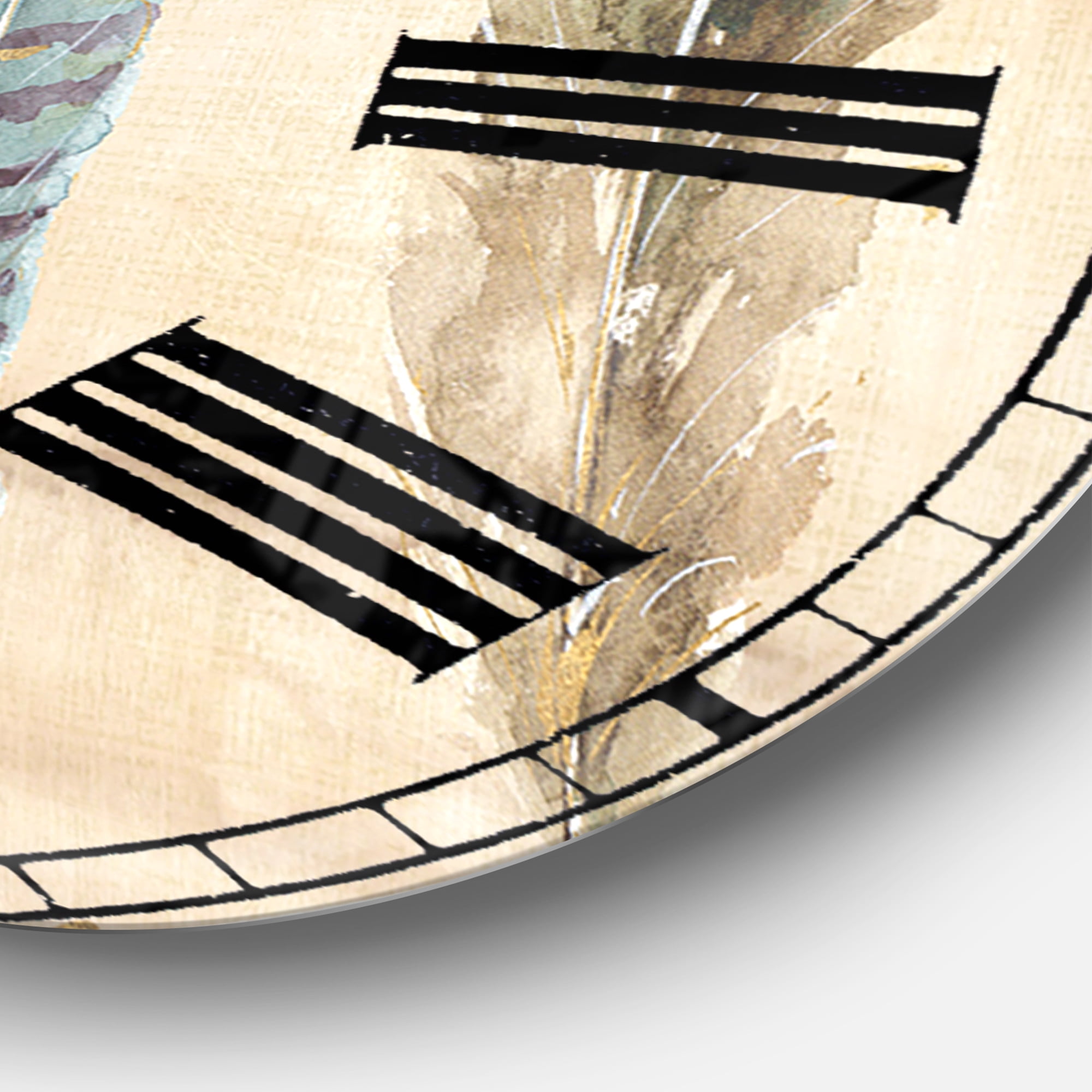 Designart 'Feathers Cottage Family ' Bohemian wall clock