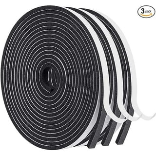 MAGZO Door Weather Stripping, 1/2 Inch W X 3/8 Inch T Adhesive Foam Tape  High Density, Total Length 13 Feet (6.5ft x 2 Rolls) 