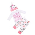 thumbnail image 1 of Minnieouse Abrigo de bebé, traje infantil, mono, pantalones, transpirable, exquisito regalo dulce, ropa de algodón de larga duración para conjuntos de ropa Rosado 80cm, 1 of 6