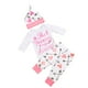 thumbnail image 3 of Sonducket Abrigo de bebé, conjunto infantil, mono, pantalones, conjunto de mameluco, mano de obra fina, aspecto bonito, flexible al tacto, conjuntos de ropa Rosa 90cm, 3 of 6