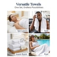 thumbnail image 6 of LANE LINEN 24 Piece Bath Towel Set - 100% Ring Spun Cotton - Family-Size Comfort, Lasting Fluffy Softness - White, 6 of 9