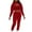 Red, variant on Mrat Long Sleeve Hooded Set Hoodie Sweatshirt and Jogger Pants Ladies Plush Drawstring Hoodie With Cotton Vest And Jogging Pants Three Piece Suit Long Sleeve V Neck Longs Set