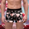 thumbnail image 2 of Wxolcjlv Valentine's Day Men's Underwear Soft Comfy Boxer Briefs Trendy Multi-Color Heart Graphic Boxers Male Holiday Gifts, 2 of 5