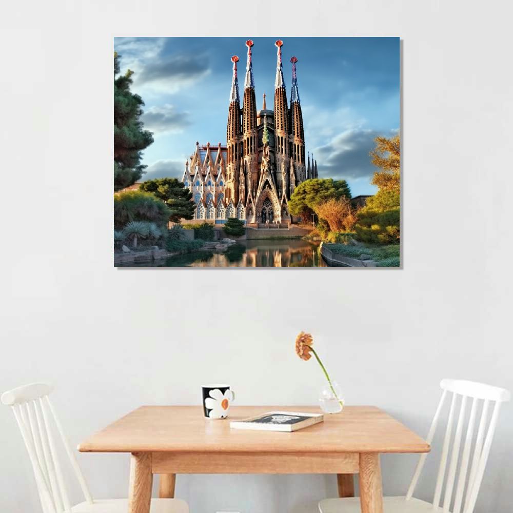 GOSMITH Sagrada Familia Barcelona Spain Poster Canvas Pictures Wall Art ...