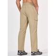 thumbnail image 2 of BALEAF Men's Hiking Cargo Pants Quick Dry Water Resistant with Zip Pockets Lightweight UPF 50+ for work Beige Size XL, 2 of 7