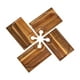 thumbnail image 3 of Tabla de quesos de madera ligera y portátil con soporte para bebidas, 4 unidades Rectángulo, 3 of 9