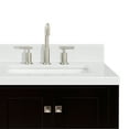 thumbnail image 5 of ARIEL Cambridge 36 Inch Espresso Bathroom Vanity with Sink, Solid Wood, Carrara White Quartz Countertop, 1.5-Inch Edge, Right Rectangular Undermount Sink, 2 Soft Closing Doors, 5 Drawers, 5 of 10