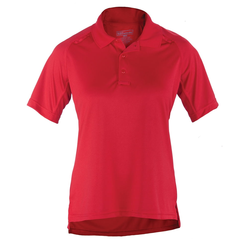 Women Women's Performance Polo Short Sleeve, Range Red by 5.11 Tactical