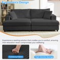 thumbnail image 4 of BALUS Oversized Chaise Lounge with Wide Storage Ottoman, Modern sleeper chair for Living room, ottoman chair Sleeper, Corduroy,  Dark Gray, 4 of 8