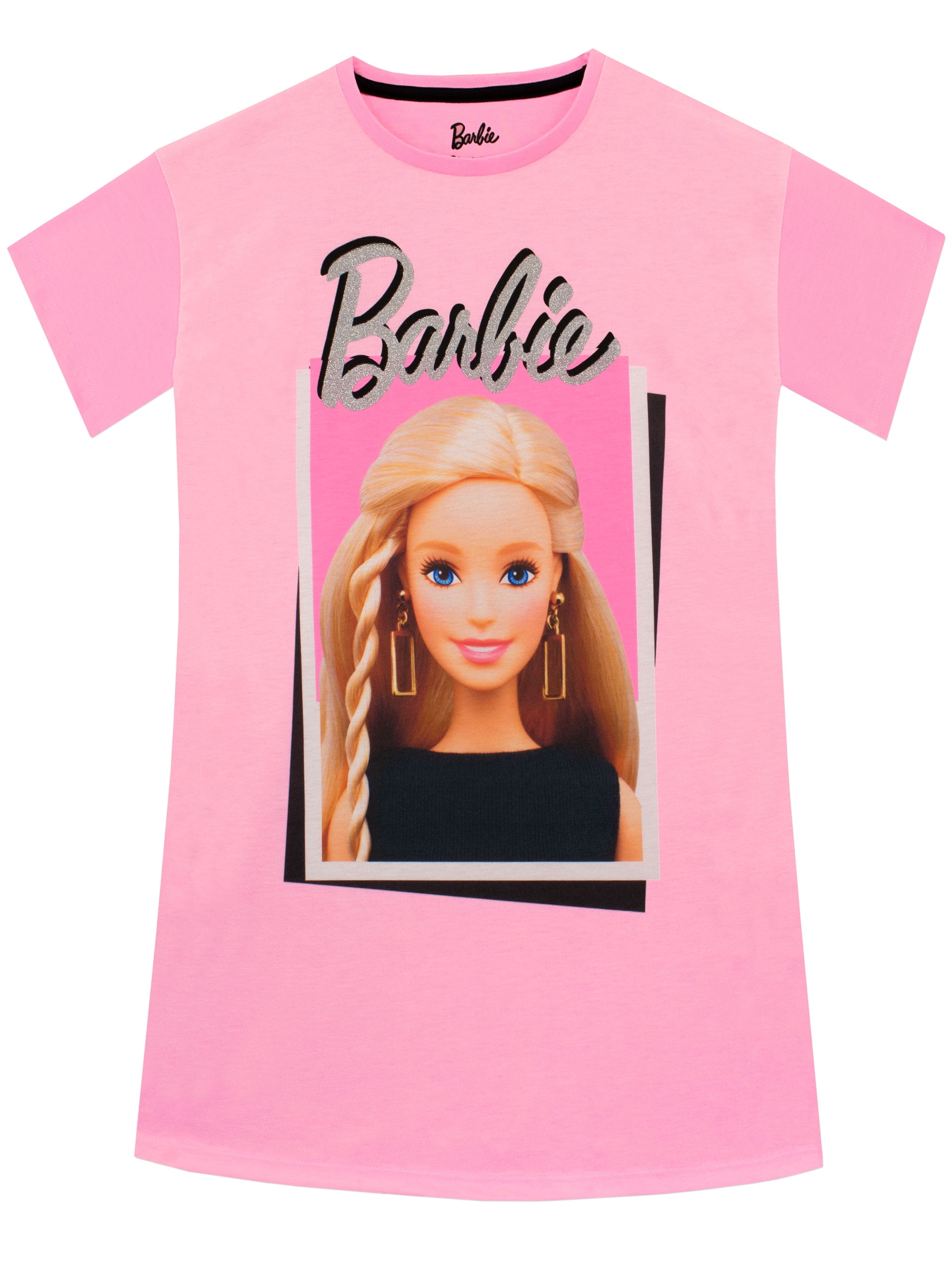 Barbie Girls Nightdress Pink Sizes 4-10 - Walmart.com