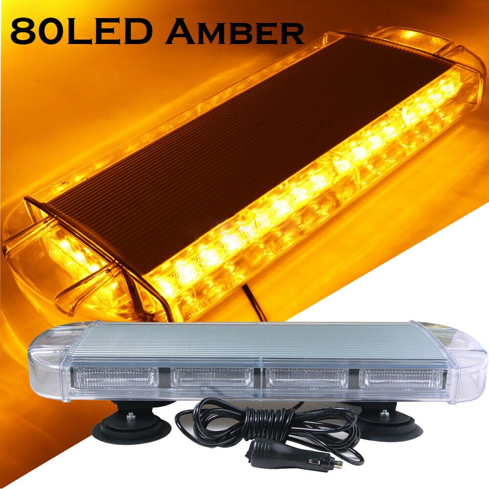 40W Car COB LED Strobe Flash Light Bulb Dash Emergency Warning Light Amber 2PCS