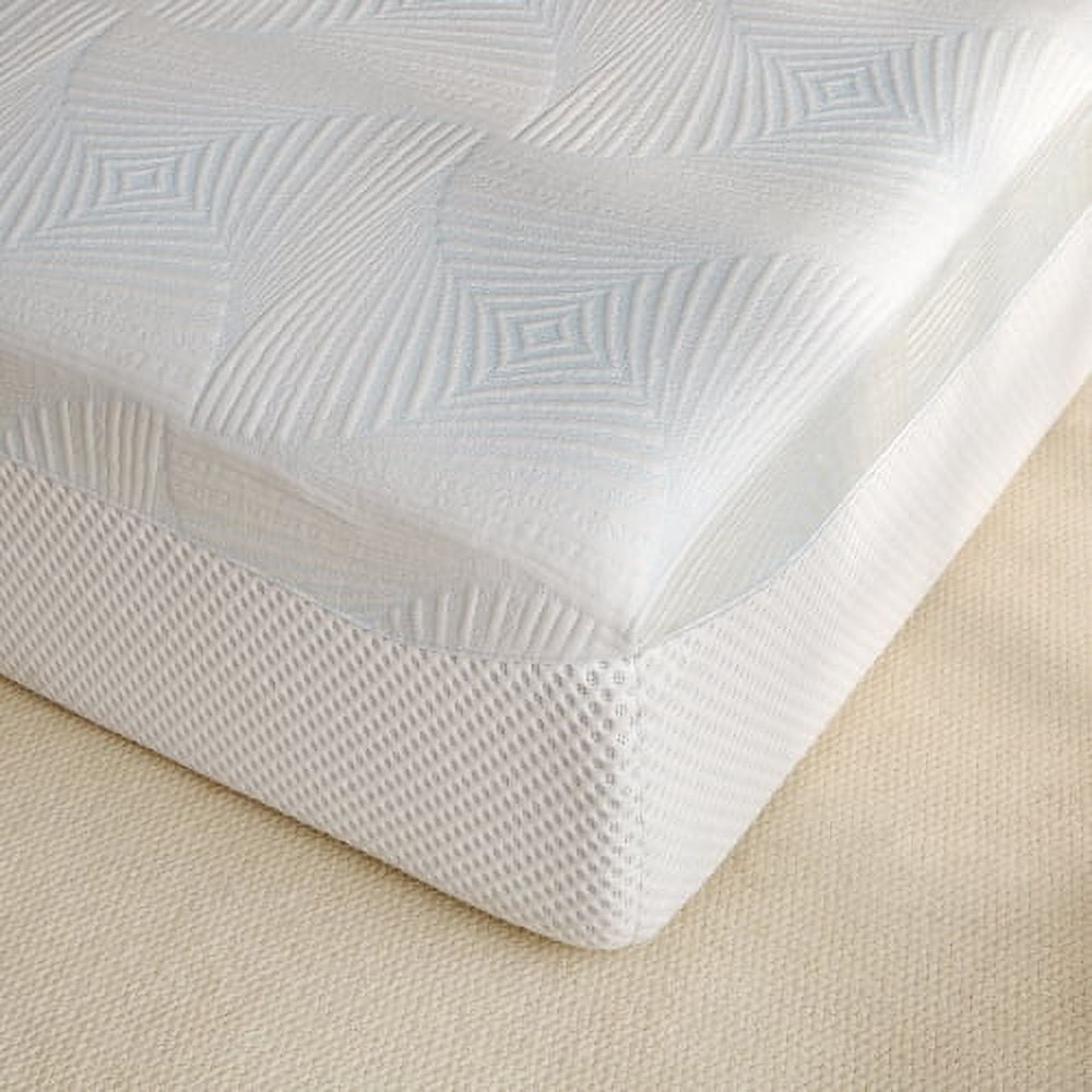 All in One King Mattress & Bed Frame 15 Inch Cooling Fabric, Medium Firm Memory Foam Mattress in Box Pressure Relief Motion Isolation No Assembly Required, White, King
