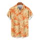 thumbnail image 3 of Mens Casual Manga Corta Botón Abajo Camisas Impresas Botón de Bolsillo Cuello Turndown Blusa Camisa para Verano Al Aire Libre Casual Diario, 3 of 7