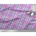 thumbnail image 3 of Soimoi Purple Cotton Poplin Fabric Check Check Printed Craft Fabric by the Yard 42 Inch Wide, 3 of 3
