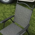 thumbnail image 2 of Topcobe 4-Piece Portable Outdoor Lounge Chairs, Comfortable Mesh Seating for Adults, Aluminum Frame, Easy-Fold Design, Gray for Patio, Camping, and Yard, 2 of 10