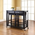 thumbnail image 3 of Crosley Black Granite Top Kitchen Cart with Saddle Stools in Black, 3 of 5