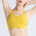 thumbnail image 2 of IROINNID Savings Sports Bras for Women Seamless Bra Sports Underwear New Fall Yoga Wear Thin Running Back Training Shock-proof Vest Peach Breasted Bra,Yellow, 2 of 5