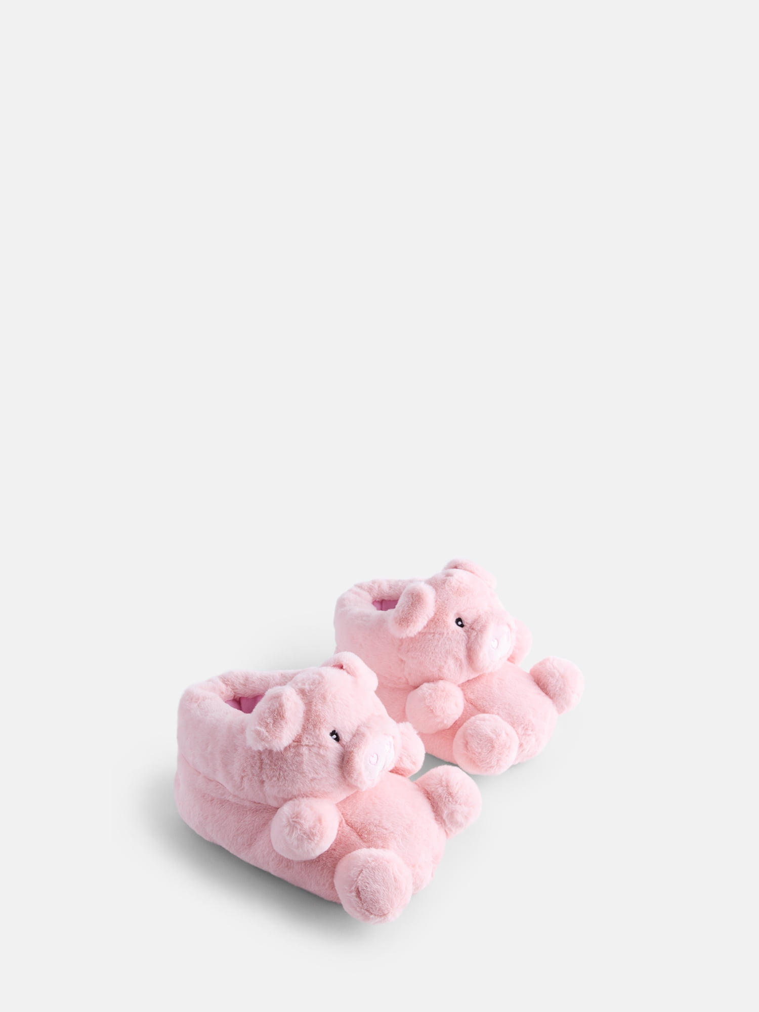 Wonder Nation Little and Big Girls' Plush Critter Slippers
