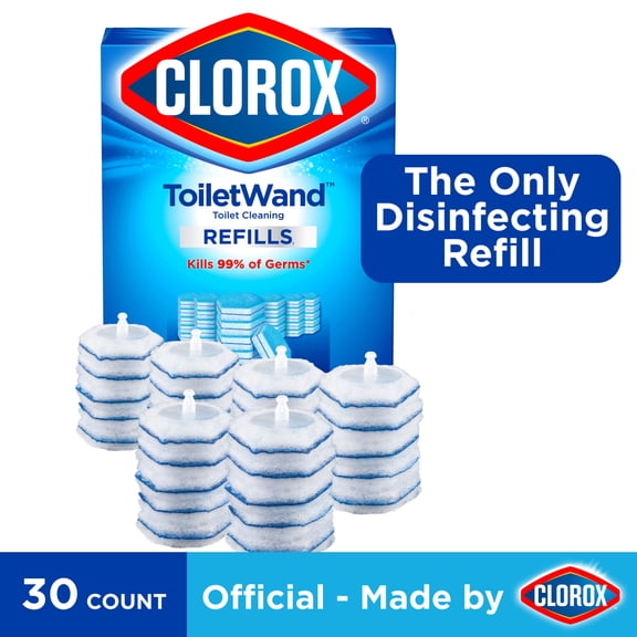 Clorox ToiletWand Toilet Cleaning Refills, Super Value Pack, 30 Count