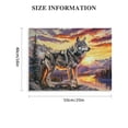thumbnail image 3 of Wolf Canvas Wall Art Wolf on the Mountains Pictures Prints Wall Decor Animals Landscape Artwork for Office Home Decor Framed, 3 of 6