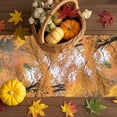 thumbnail image 3 of Fall Table Runner Thanksgiving Autumn Forest Table Runners Fallen Maple Leaves Tree Cotton Linen Dresser Scarf Kitchen Dining Table Decor for Fall Holiday Party Decor 13x90 Inch, 3 of 9