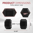 thumbnail image 2 of Sprint Demon Rubber Hex Dumbbells, 25lb Pair, Black, 2 of 6