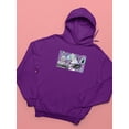 thumbnail image 3 of Retro Futuristic Collage Hoodie Women -Image by Shutterstock, Female 3X-Large, 3 of 4