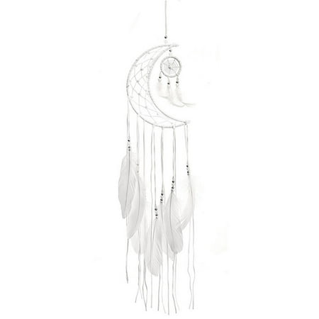 

Famure Moon Dream Catcher-Handmade Dream Catcher Dream Catchers Wall Art Pendant for Girls Room Bedroom Nursery Garden Birthday Gifts Wedding Anniversary